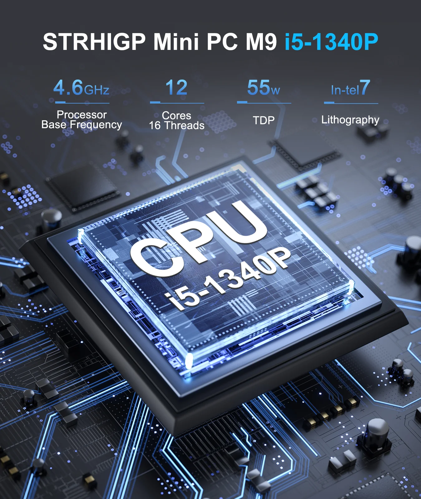 HYSTOU ̴ ӿ PC  ī, I7 1360U32GB DDR5 512G 1T SSD, i7 繫 ũž ǻ, α Ǹ